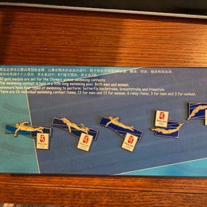 ✨Olympic Swim Pins Collector MIB Beijing 2008
